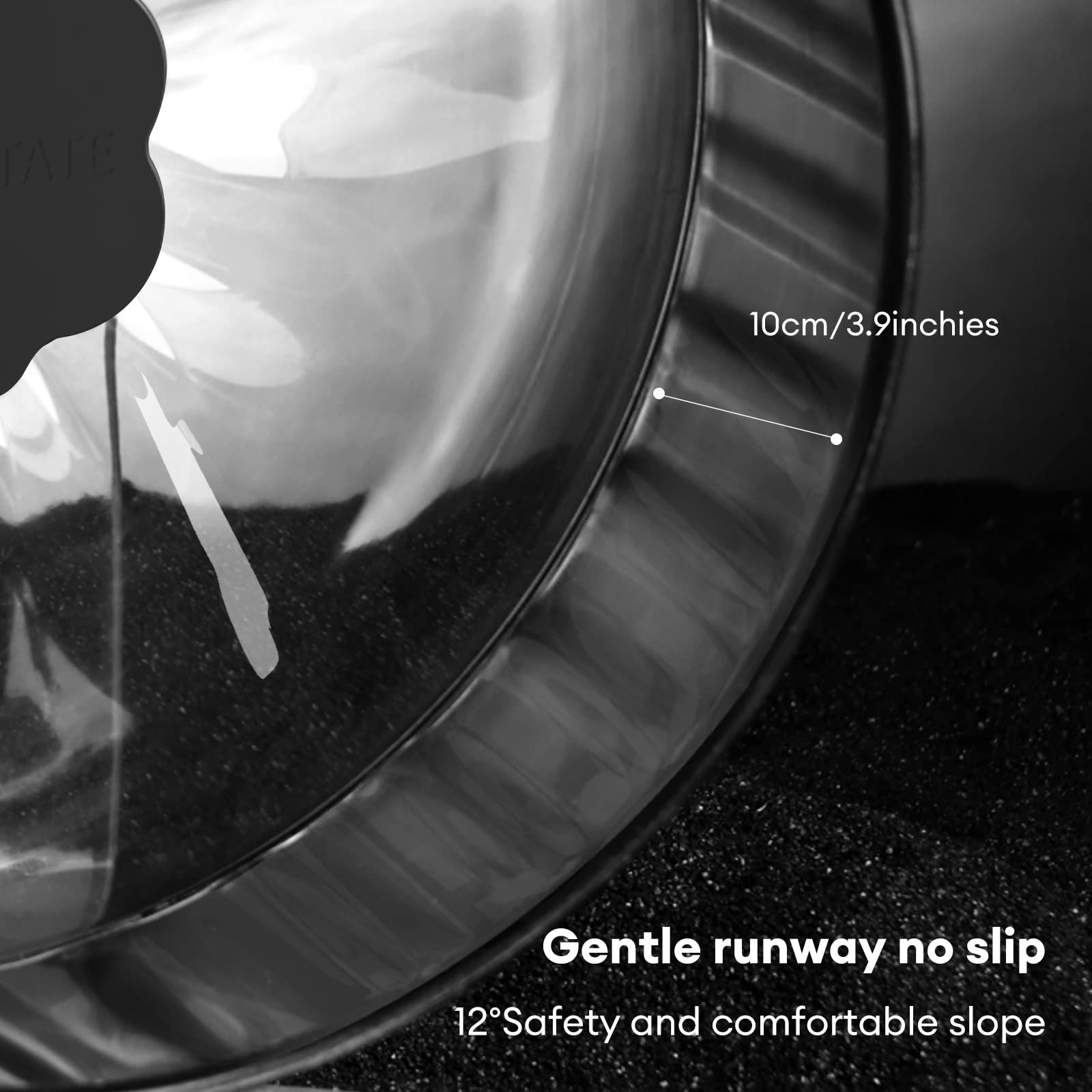 BUCATSTATE Hamster Wheel Super-Silent 10.2" with Adjustable Base Dual-Bearing Exercise Wheel Quiet Spinning Running Wheel for Dwarf Syrian Hamster Gerbils (Black