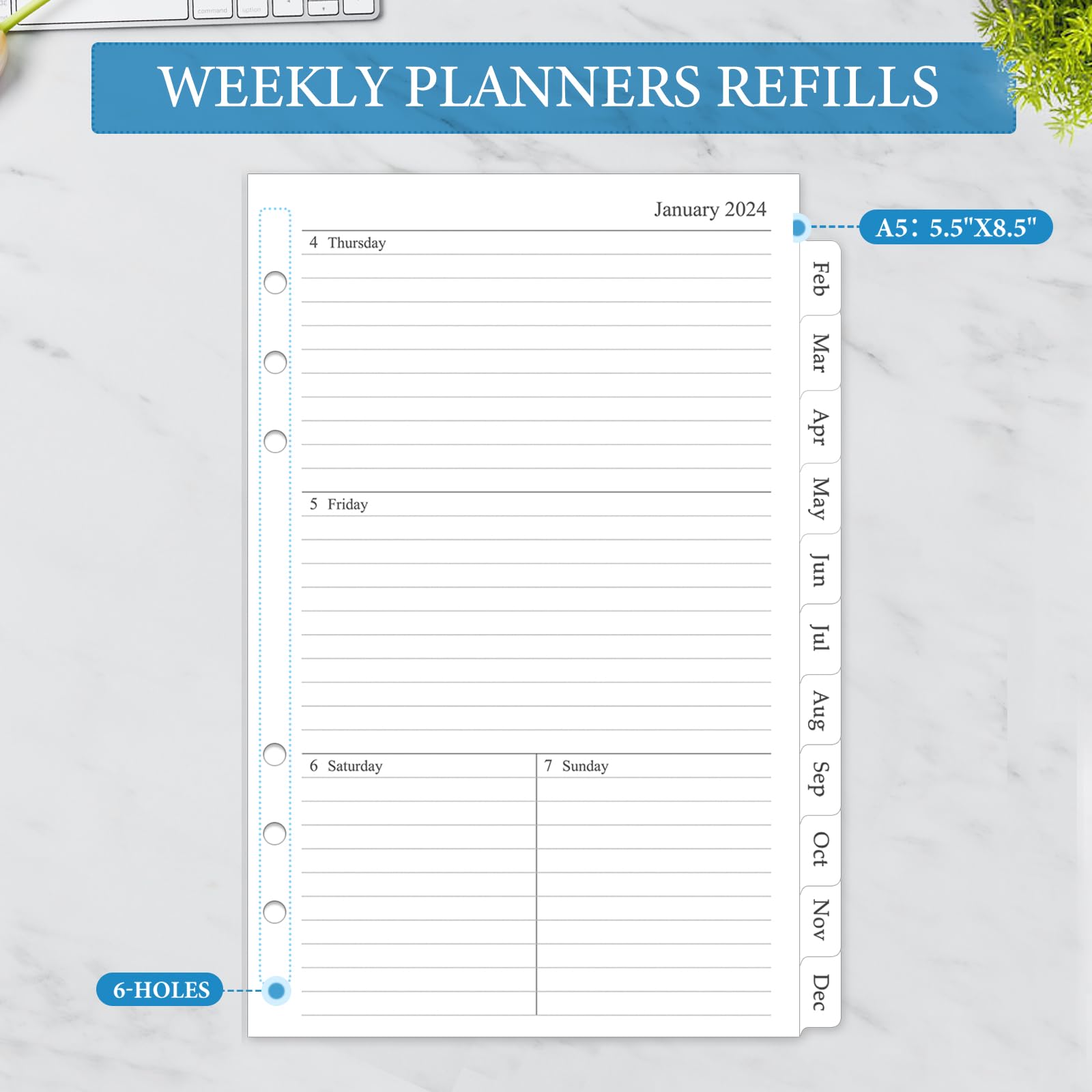 amazon-com-2024-weekly-monthly-planner-refill-a5-planner-inserts-for-6-holes-12-monthly-calendars-with-monthly-tabs-5-5-x8-5-6-hole-punched-office-products