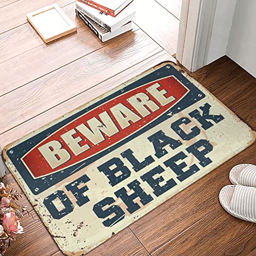 Tapis imperméable et lavable pour terrasse et patio | Modèle Black Sheep 65x90