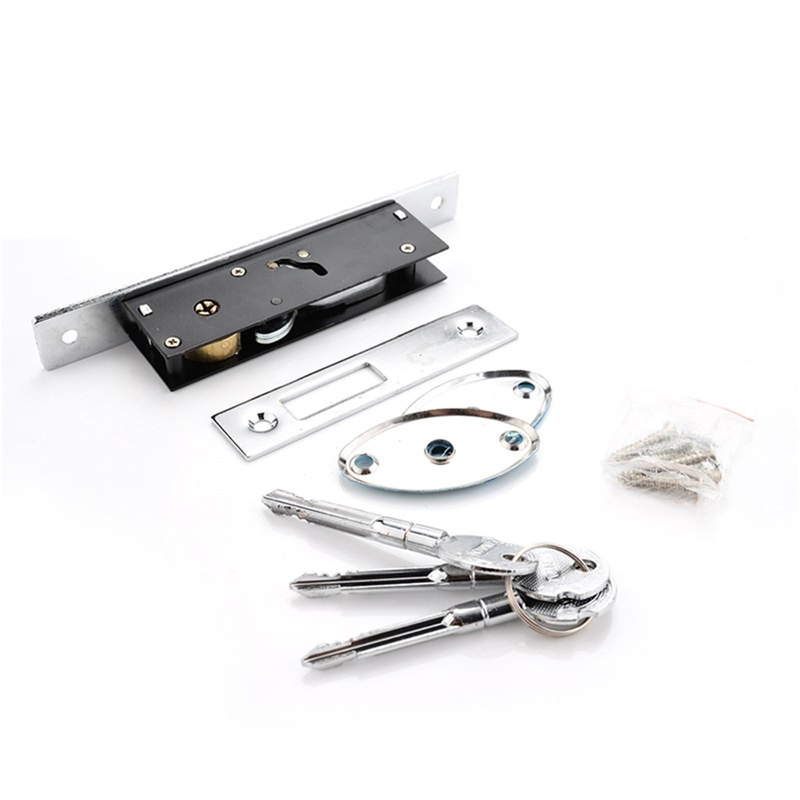Cerradura de puerta corredera, cerraduras de ventana de aleación de Zinc, cerradura de seguridad for puerta de madera y suelo con llaves cruzadas for herrajes for muebles, 1 Uds.