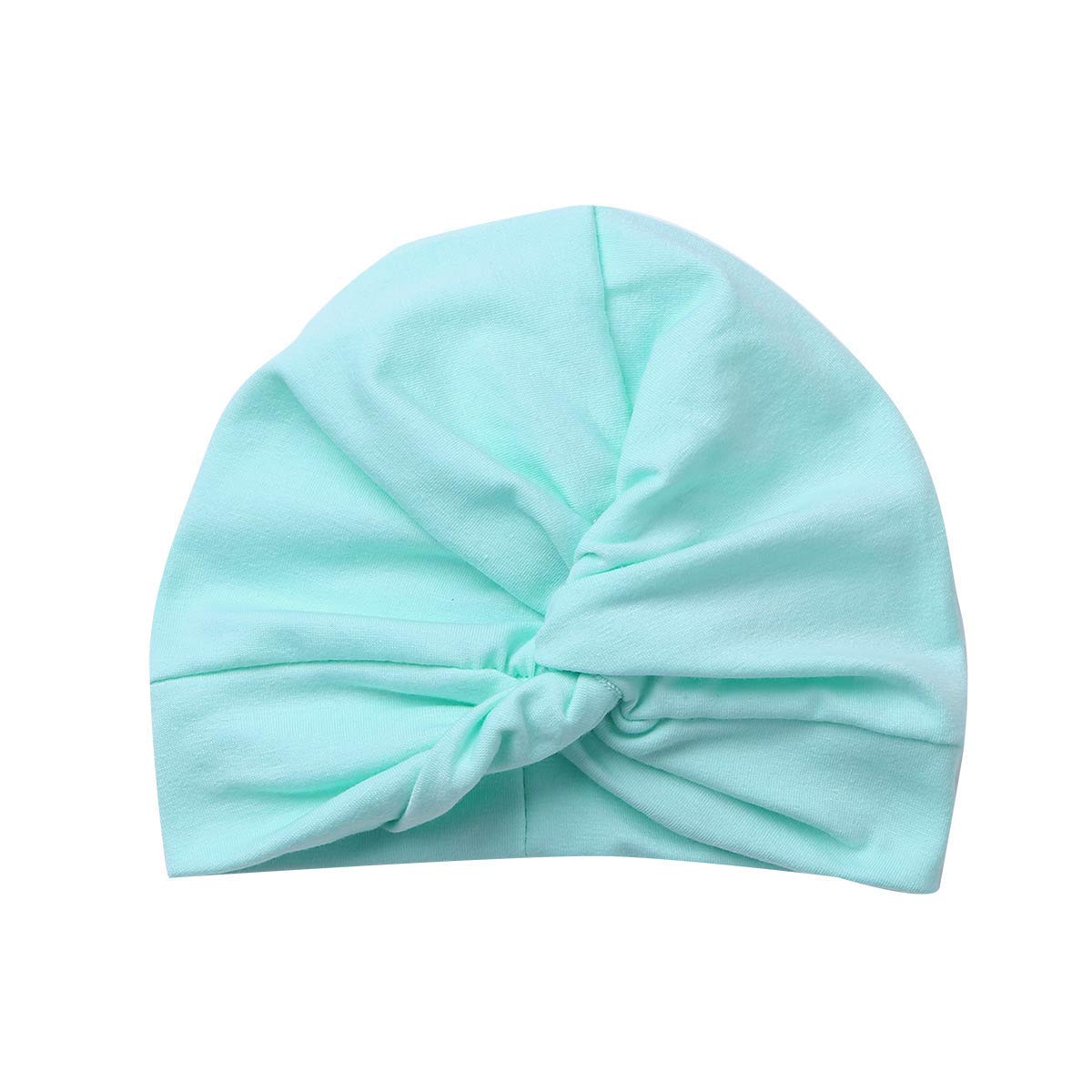 Säuglingsbaby Beanie Knoten Donut Hut Neugeborene Jungen Mädchen Baumwolle Weiche Turban Bogen Kaninchenohren Mütze Krankenhaus Kopf Wrap (Color : G Knotted, Size : One Size)