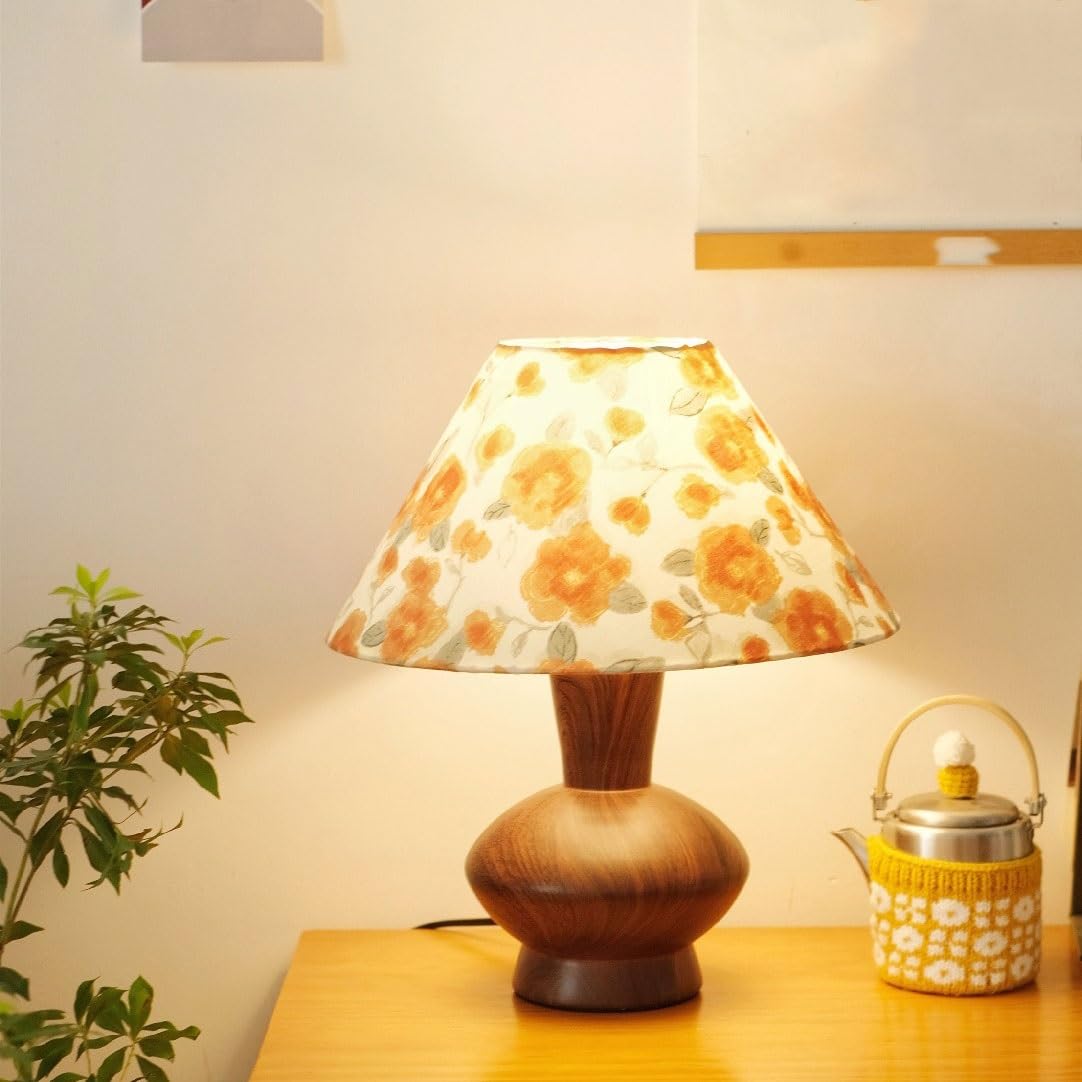 Lampka nocna Kwiatowa lampa stołowa do sypialni, lampka nocna, światło wieczne, atmosfera ślubna, szafka główna Lampy do sypialni