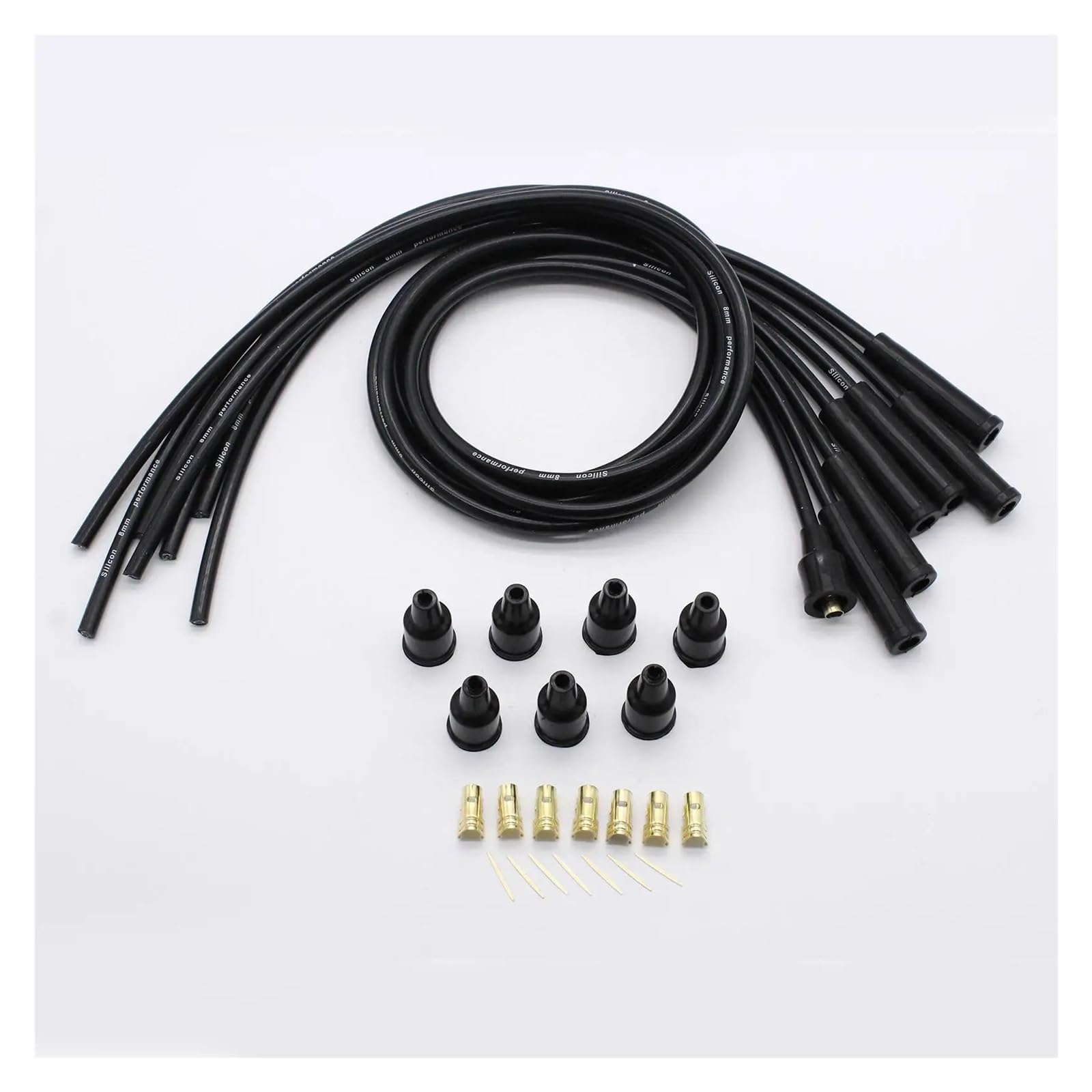 Cavi Candela in Silicone da 8 mm, Professionali e Facili da Usare, Accessori di Ricambio per Auto Classiche a 6 cilindri.