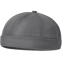 Brim Hat Cap Breathable Skull Cap Mesh Beanie Hat Casual Fisherman Outdoor Unisex Summer Gray
