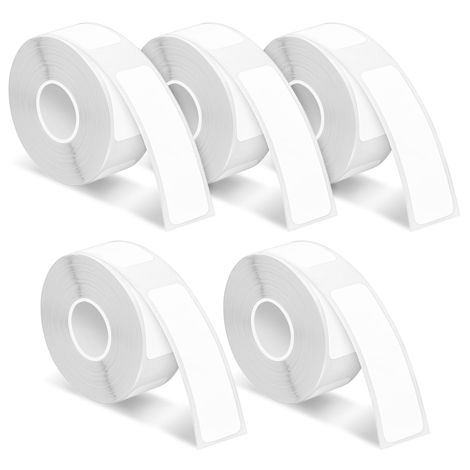 1150 Pcs Waterproof D30 Label Tape Replacement, 5 Rolls Label Maker Paper for Print Master Labels Refill, Thermal Labels Maker Tape Compatible with Phomemo D30 for Office Home (0.47"x1.57")