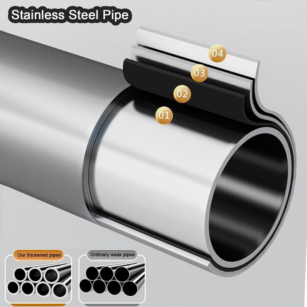 Foldable Retractable Laundry Hanger Dryer Rack - Adjustable 63/79/95 Inches Stainless Steel Clothing Racks on Wheels for Indoor/Outdoor Drying - Sturdy & Space-Saving Clothes Drying Solution