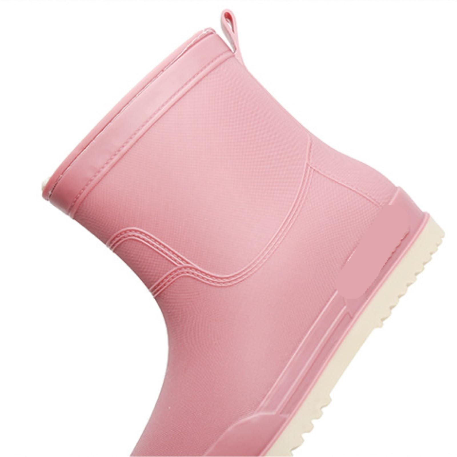 Botas Lluvia Agua Botas De Lluvia Antideslizantes For Exteriores For Mujer, Zapatos Agua PVC Tubo Corto Impermeables De Mujer(Pink,37)