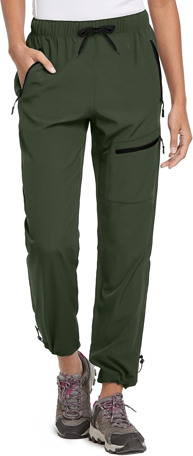 Women's Tall Hiking Pants 31/33/35/37 Inseam Quick Dry Lightweight Water Resistant Cargo Pants 4 Zipper Pockets