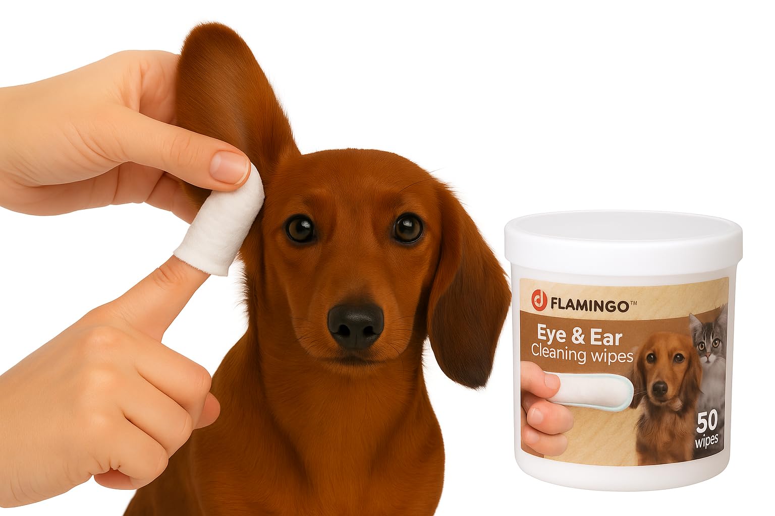 EYE & EAR CLEANING WIPES REINI FINGER NEUTRAL 50PCS