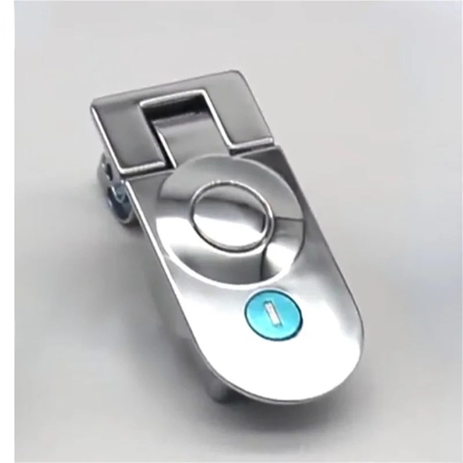 WQGQPXOB MS609 Metal Box Plane Lock Distribution Cinet Door Lever Locks Industrial Compressed 1Pcs(BRIGHT CHROME-S 0-15MM,With key)