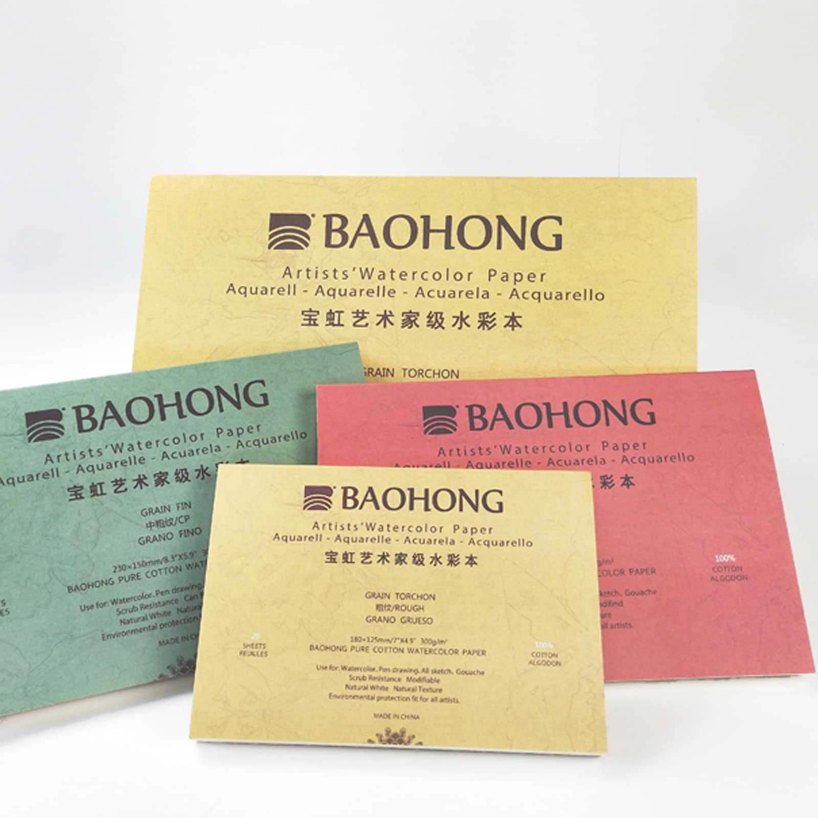 Baohong Masters Choice Aquarelblok 300 gram Cold Pressed 100% Katoen