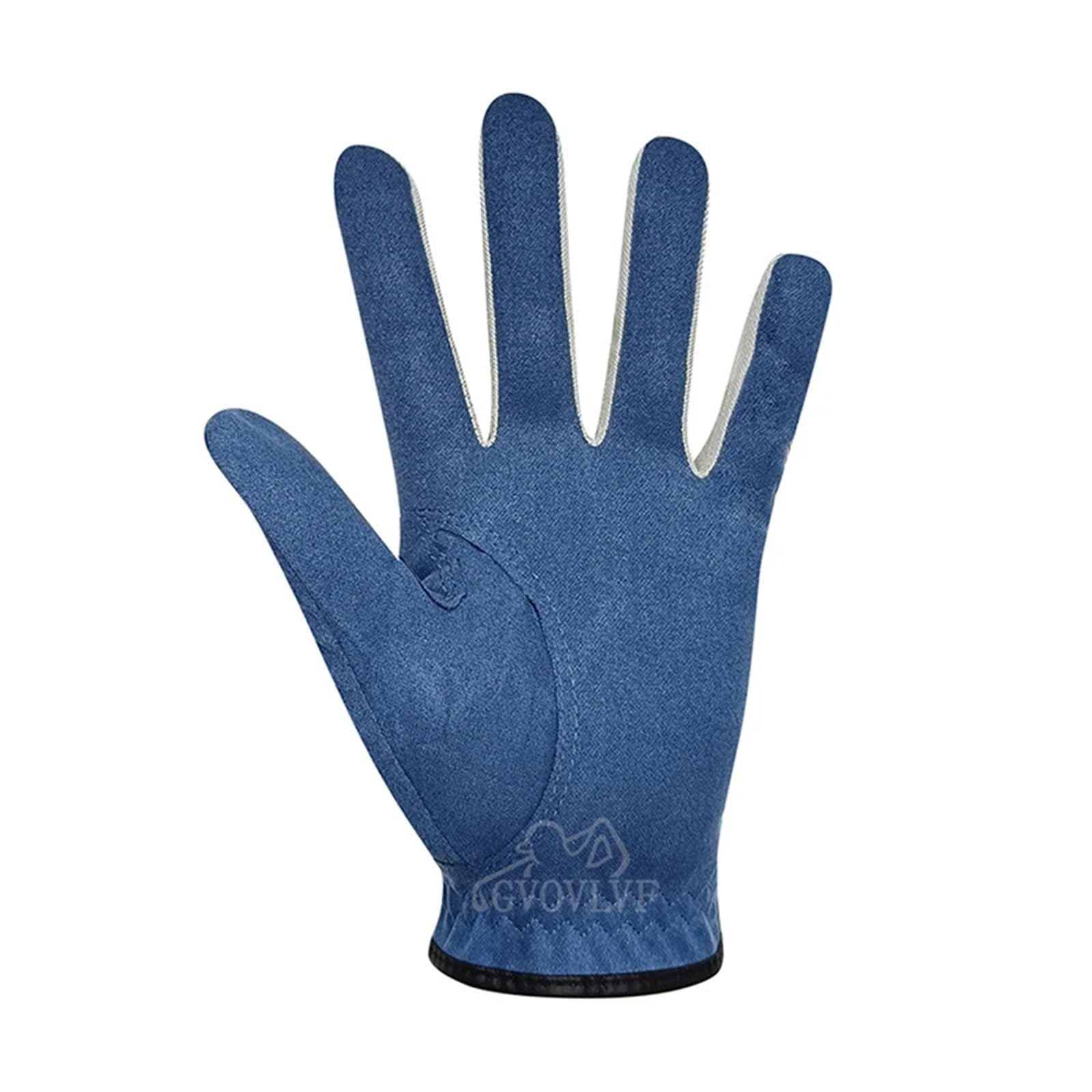 Compatibili con guanti da golf da uomo GOG blu, 8 pezzi, morbido tessuto traspirante, guanti sportivi per mano sinistra