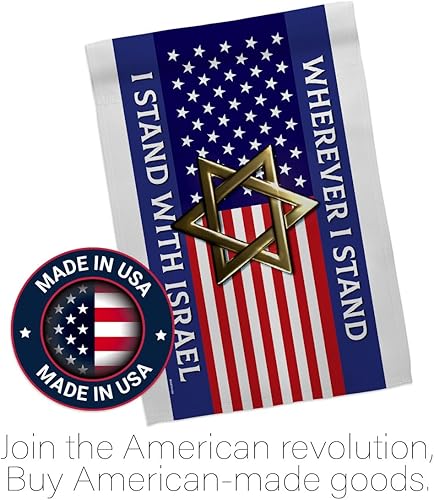 Miniatura 5 de Decoración de Israel - Juego de postes de jardín para el hogar, interior, tumba, patio, letreros para exteriores, bandera de Israel, cartel de sala