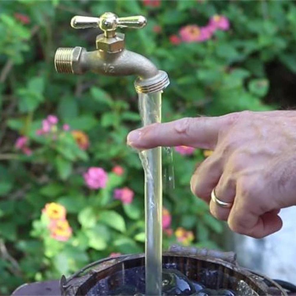 Regadera invisible de 30 cm, fuente de agua, decoración artística, grifo flotante, grifo mágico colgante, adornos de escritorio para el hogar, jardín, patio, decoración Gonetre (negro