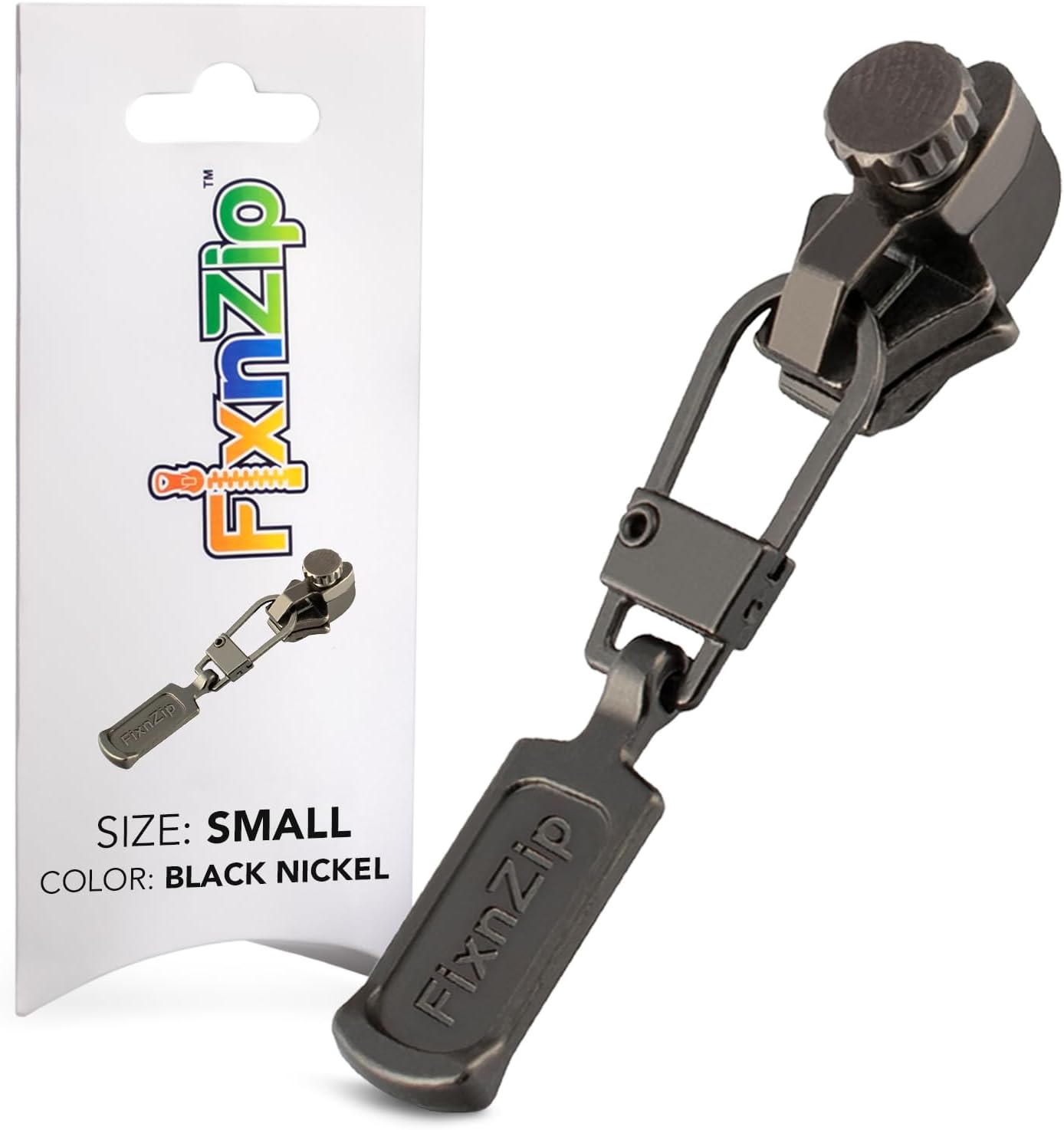 Fix n Zip Instant Zipper Replacement, Black Nickel, S