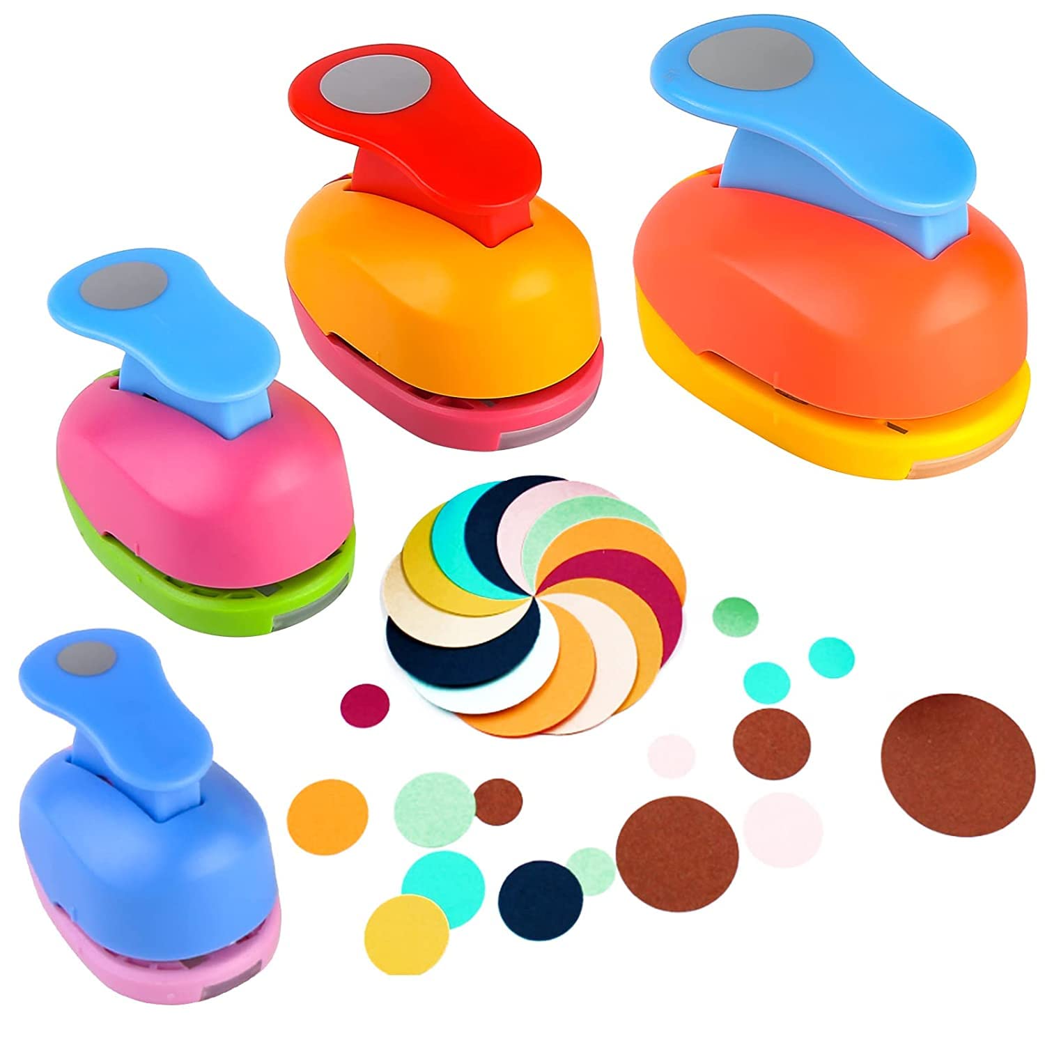 Circle Punch Hole Paper Puncher 4 Pieces Circle Paper Punch, Circle