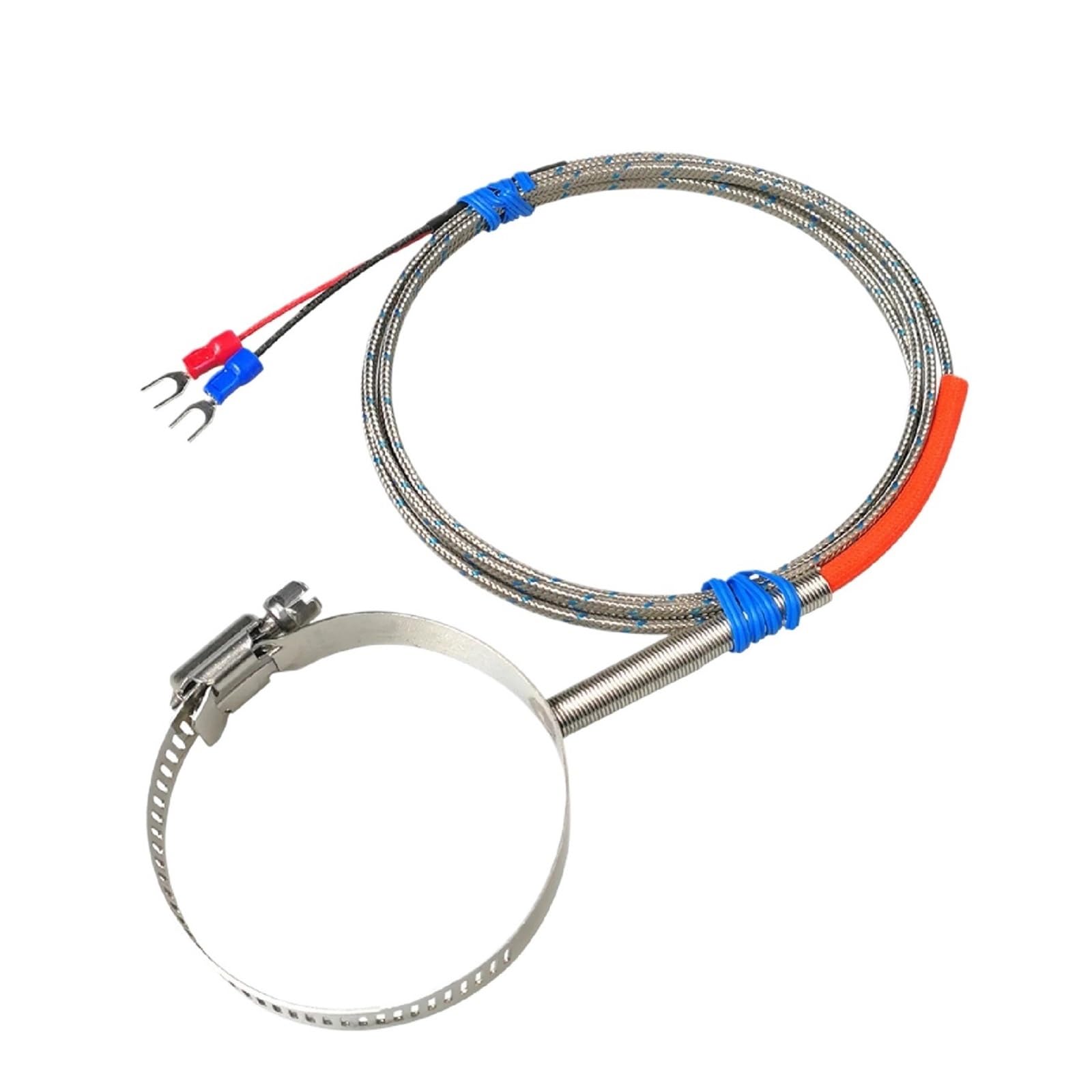 Sensor de superficie de tubería ajustable tipo K con termopar de abrazadera(PT100-300cm-40-63mm)