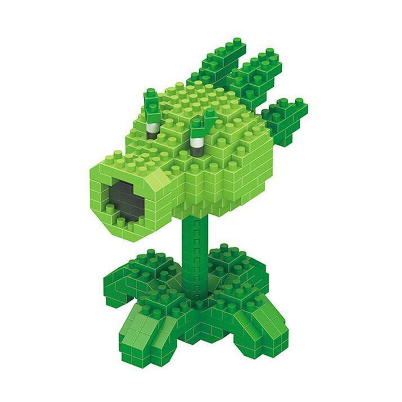 1PCS Plant and Zombies Toys Action Figures Zombies PVZ Toys Set 1 2 Series Classic Green Pea Plant Plush Building Blocks Great Gift for Christmas, Birthday New