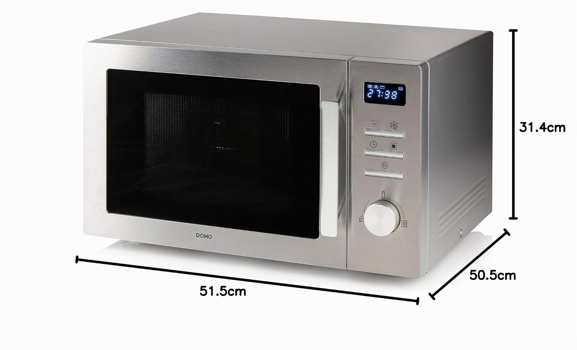 DOMO DO2334CG - Forno a microonde combinato, 34 l, colore: Argento