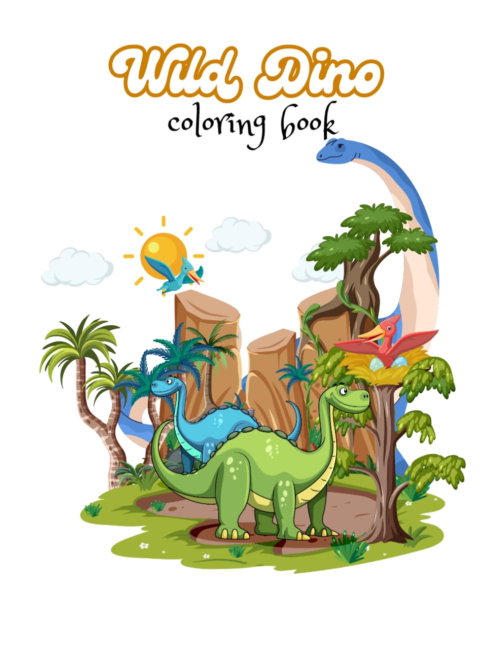 Dinosaur Coloring Book for Kids: 25 Adorable Single-Sided Pages