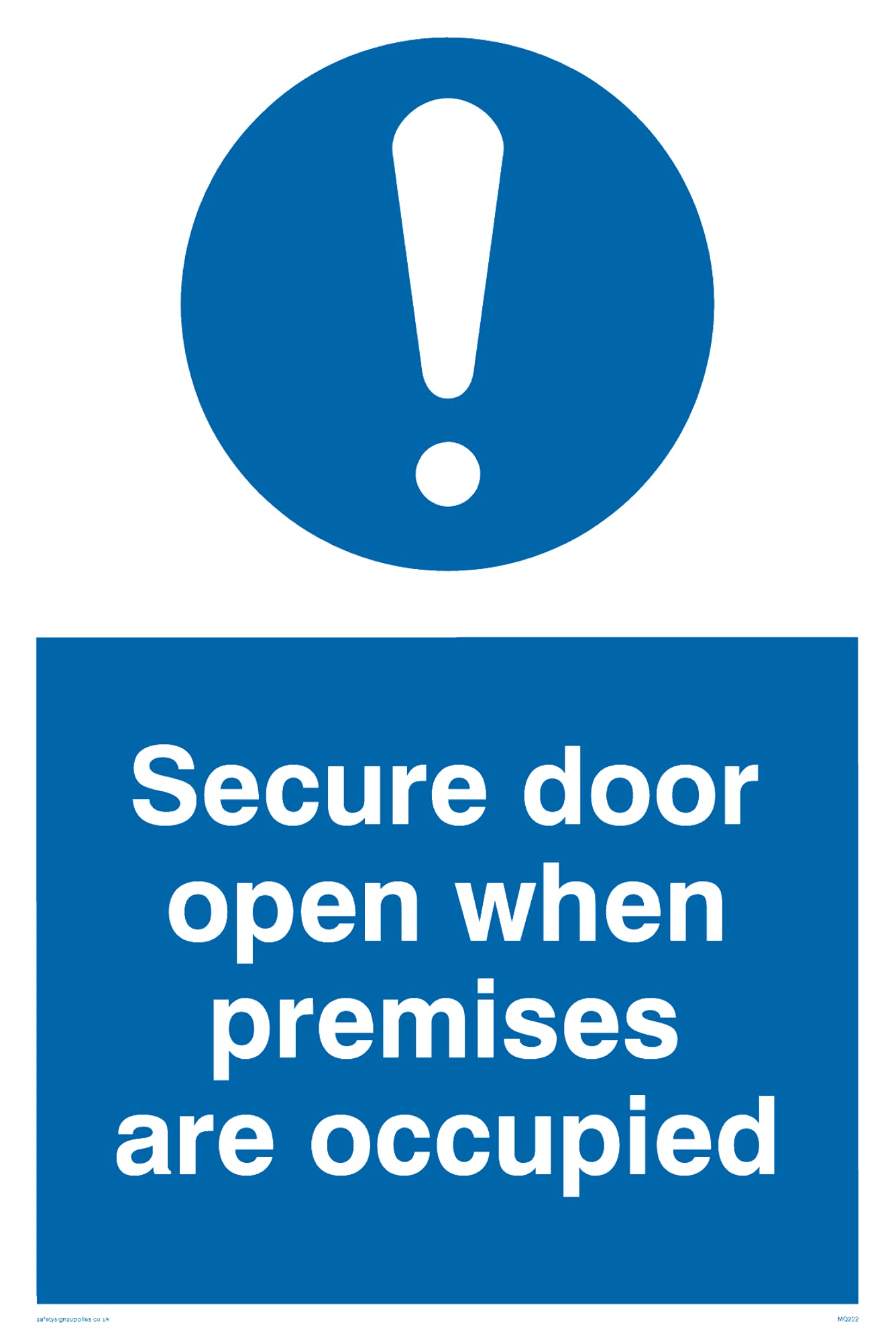 Pack of five - Door Open When Premises In Use Sign - 100x150mm - A6P