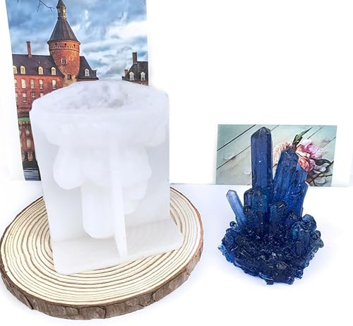 Miniatura 3 de EXCEART Plantillas de molde de resina de decoración de cristal de roca para manualidades, moldes de silicona, suministros de fabricación de moldes