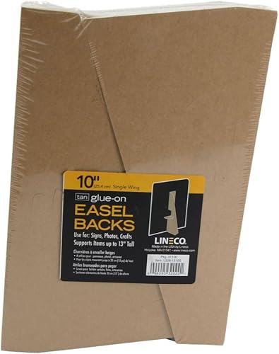 Lineco - Respaldo para caballete de cola (10.0in, 100 unidades), color marrón