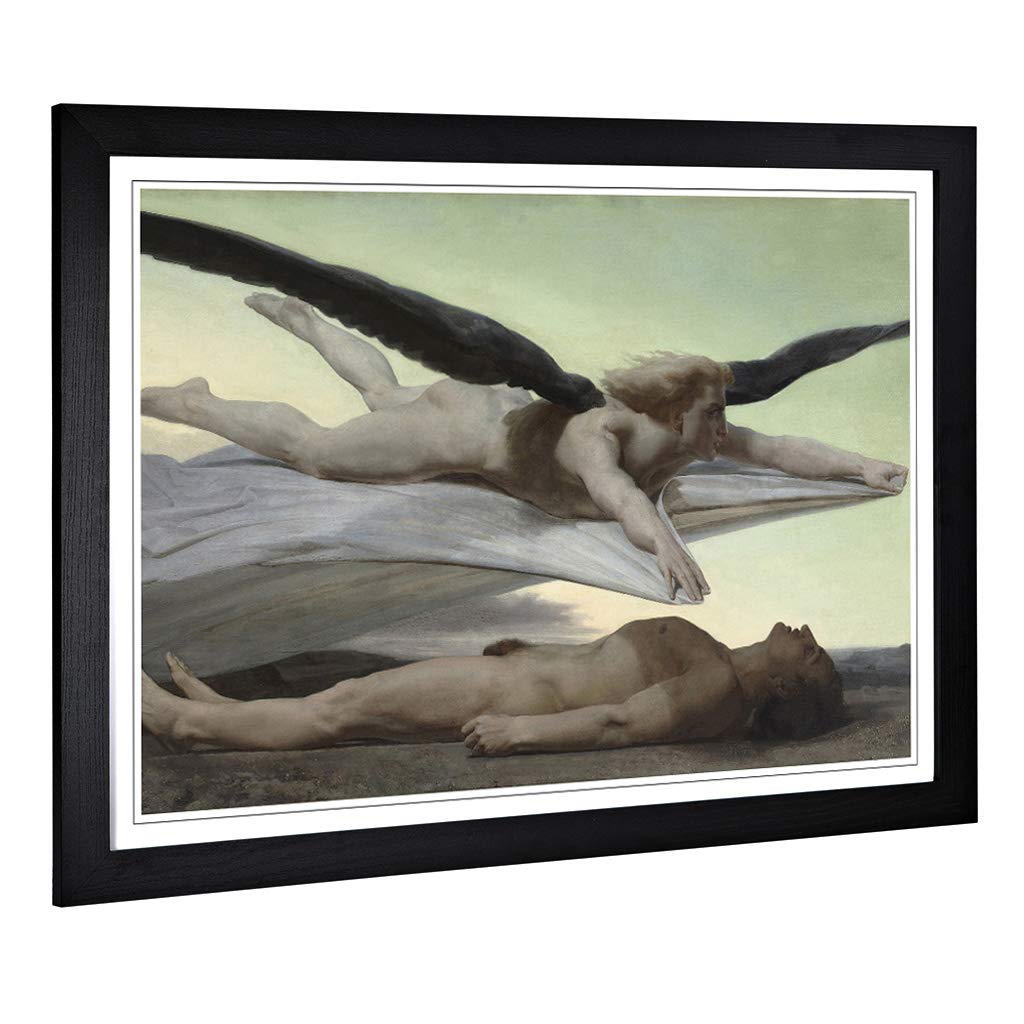Big Box Art Framed Print of William Adolphe Bouguereau Equality Before Death Design | Wall Art Picture| Home Decor for Kitchen, Living Room, Bedroom, Hallway, Black, A2 / 24.5x18 Inch / 62x45cm