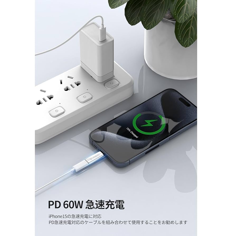 Amazon.co.jp: ARKTEK lightning USB-C 変換アダプタ PD 60W急速