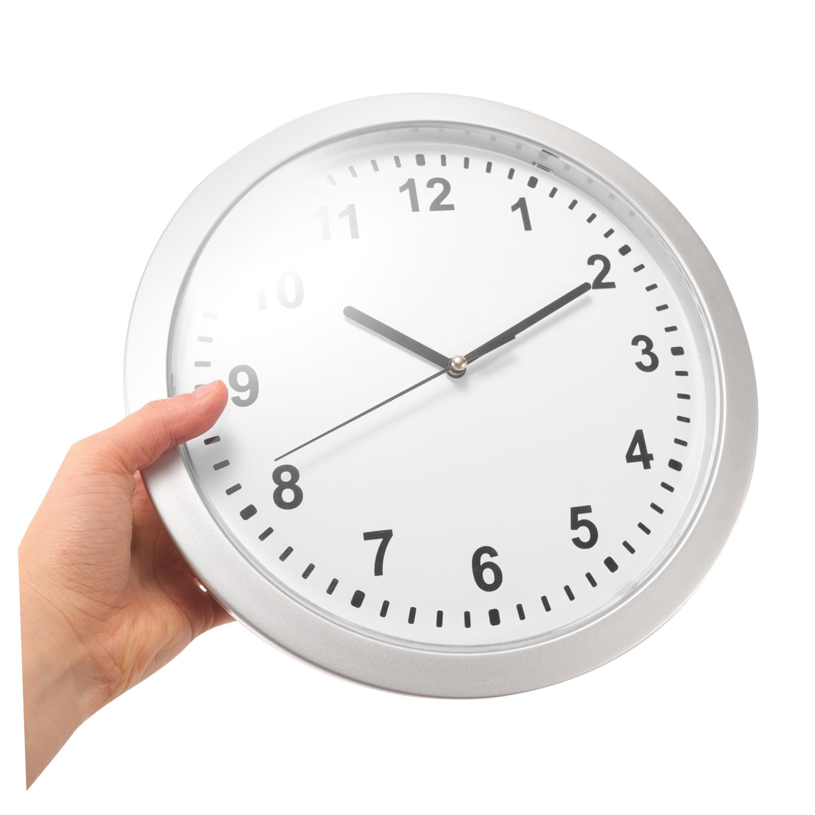 Wanduhr mit Geheimfach und Schlüsselversteck aus Kunststoff, Weiß