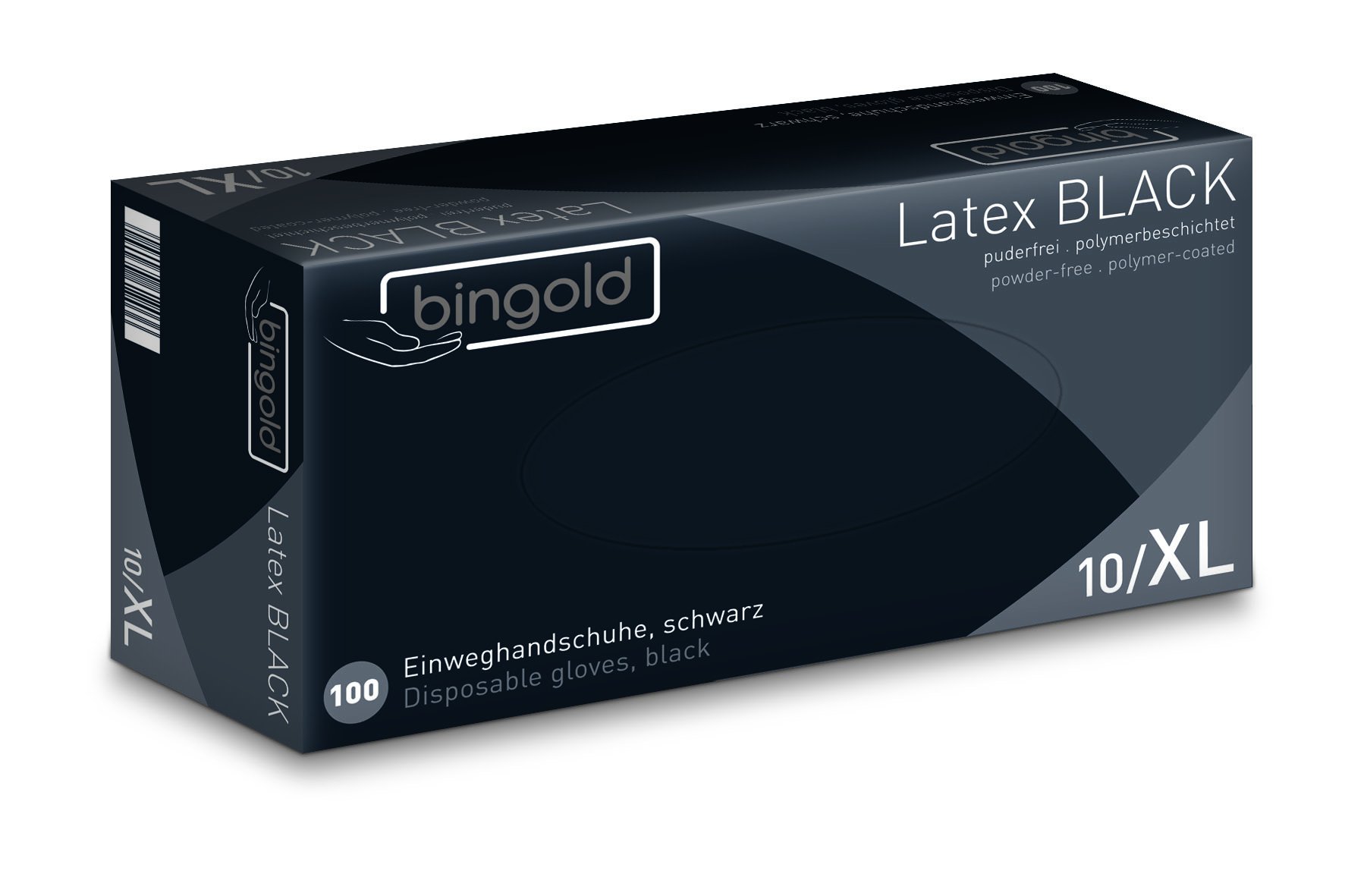 Guanti monouso in lattice Black puderfrei 10 X 100 St., XL, 1000