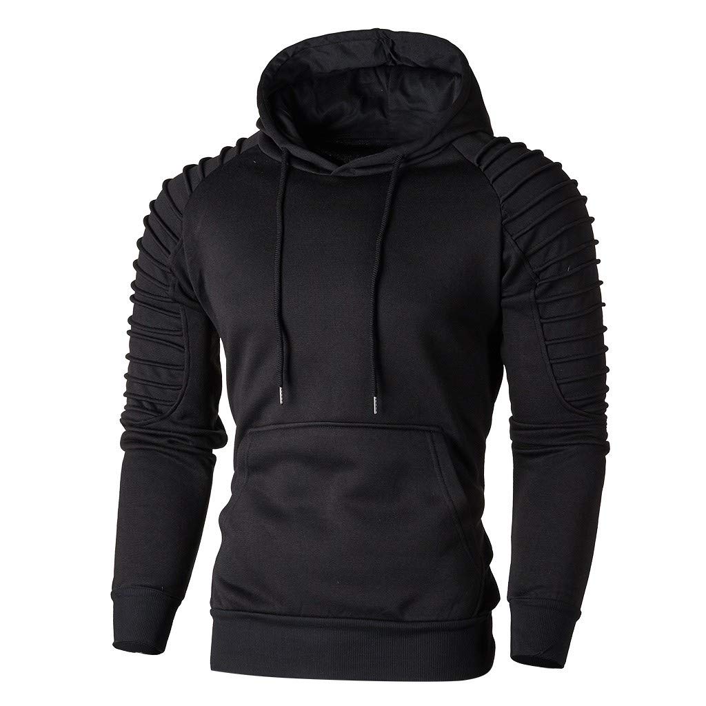 Generisch Tuta da allenamento da uomo, tuta da jogging, comoda ed elastica, mimetica con cappuccio e pantaloni da lavoro, per uomini, per attività all'aperto, fitness, palestra, sport