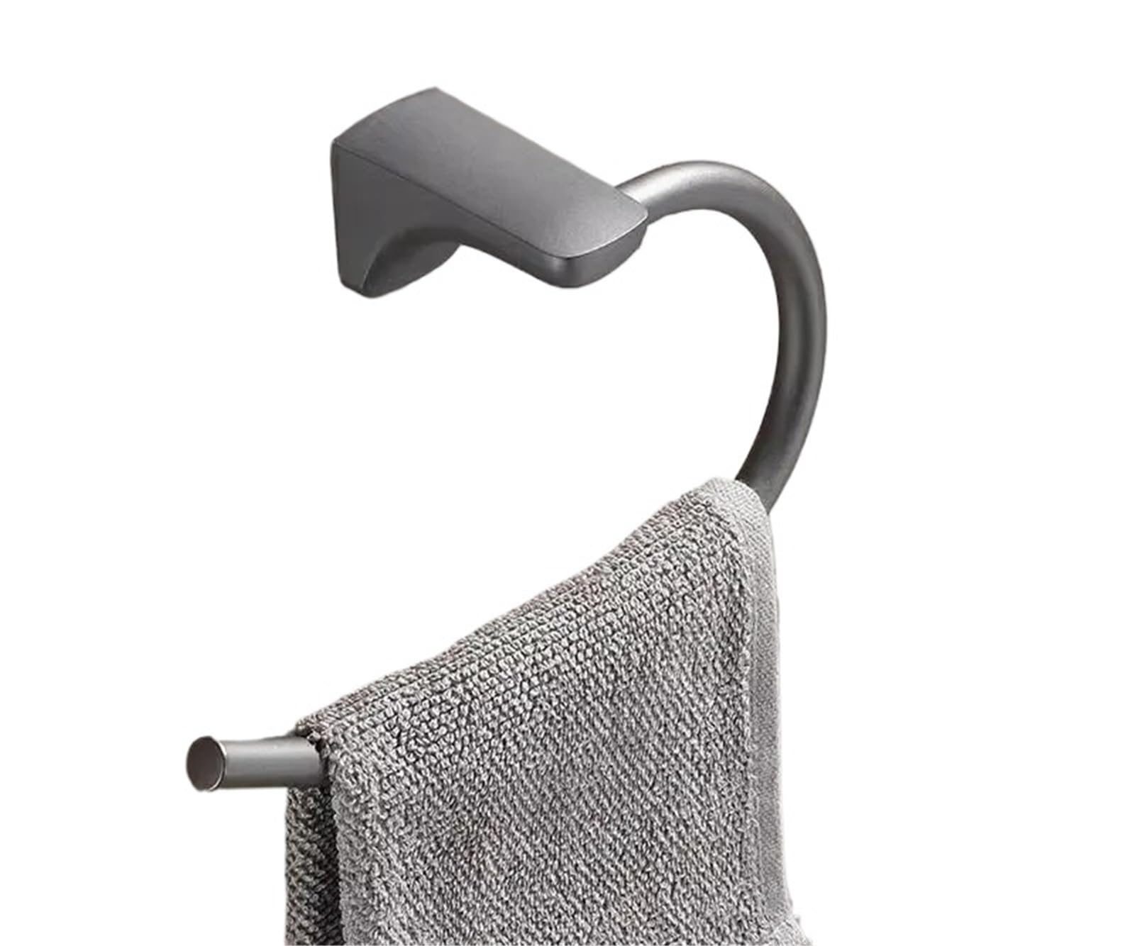 Bathroom towel rail Gold Towel Hanger Wall Mounted Black Rack Bathroom Brass Gray Bar Rail Chrome Holder(Grey)