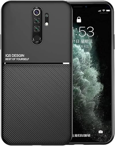 Kepuch Mowen Case Cover Bumper Built-in Metal Plate for Xiaomi Redmi Note 8 Pro - Black