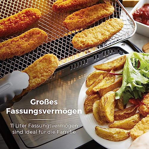 Tower T17076 Xpress Pro Combo 10-in-1 Digitale Heißluftfritteuse mit Schneller Luftzirkulation, 60-Minuten-Timer - Airfryer Airfryer Heißluftfritteuse XXL 11 l - 2000W - Schwarz – Bild 7