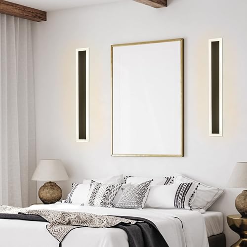 Miniatura 2 de TFCFL Aplique de pared para exteriores, lámpara de pared LED de 18 W, luz cálida de 3000 K, IP65, impermeable, larga, para pared, pantalla acrílica
