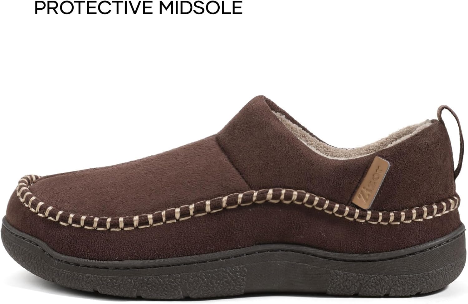 Zizor Men's Moccasin House Shoes Slippers Indoor Outdoor - Image 7