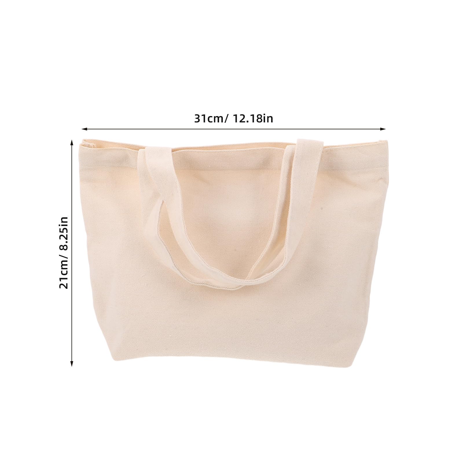 10 Bolsas de Lona Reutilizables para Mujer, de Algodón Blanco Asas Cómodas, Ideales para Trabajo y Bodas, Estilo Moderno y Simple