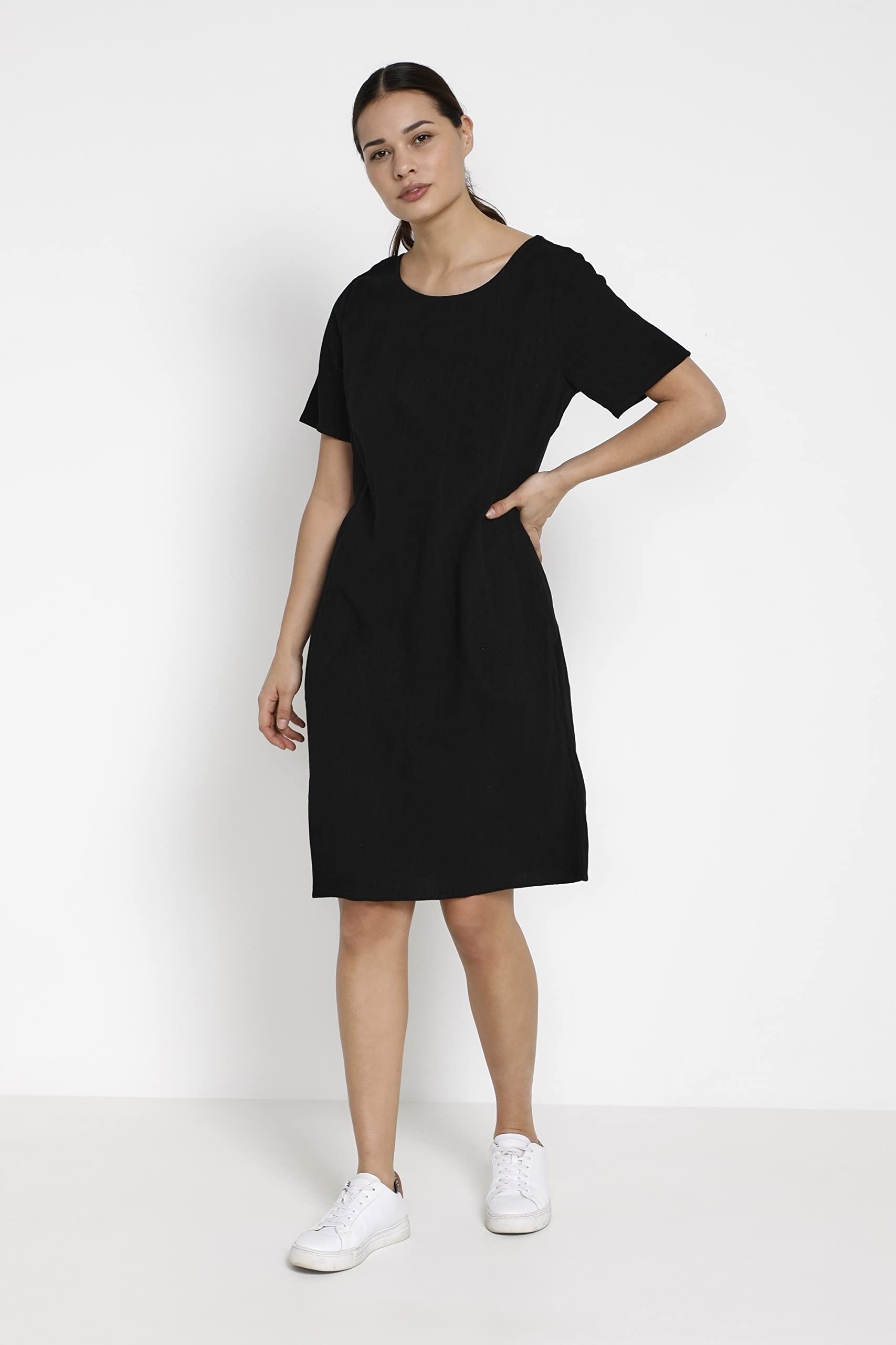 KAFFE Damen Kleid KAliny Damen Kleid Kurzarm Basic Rundhals Shirtkleid Kurzarm