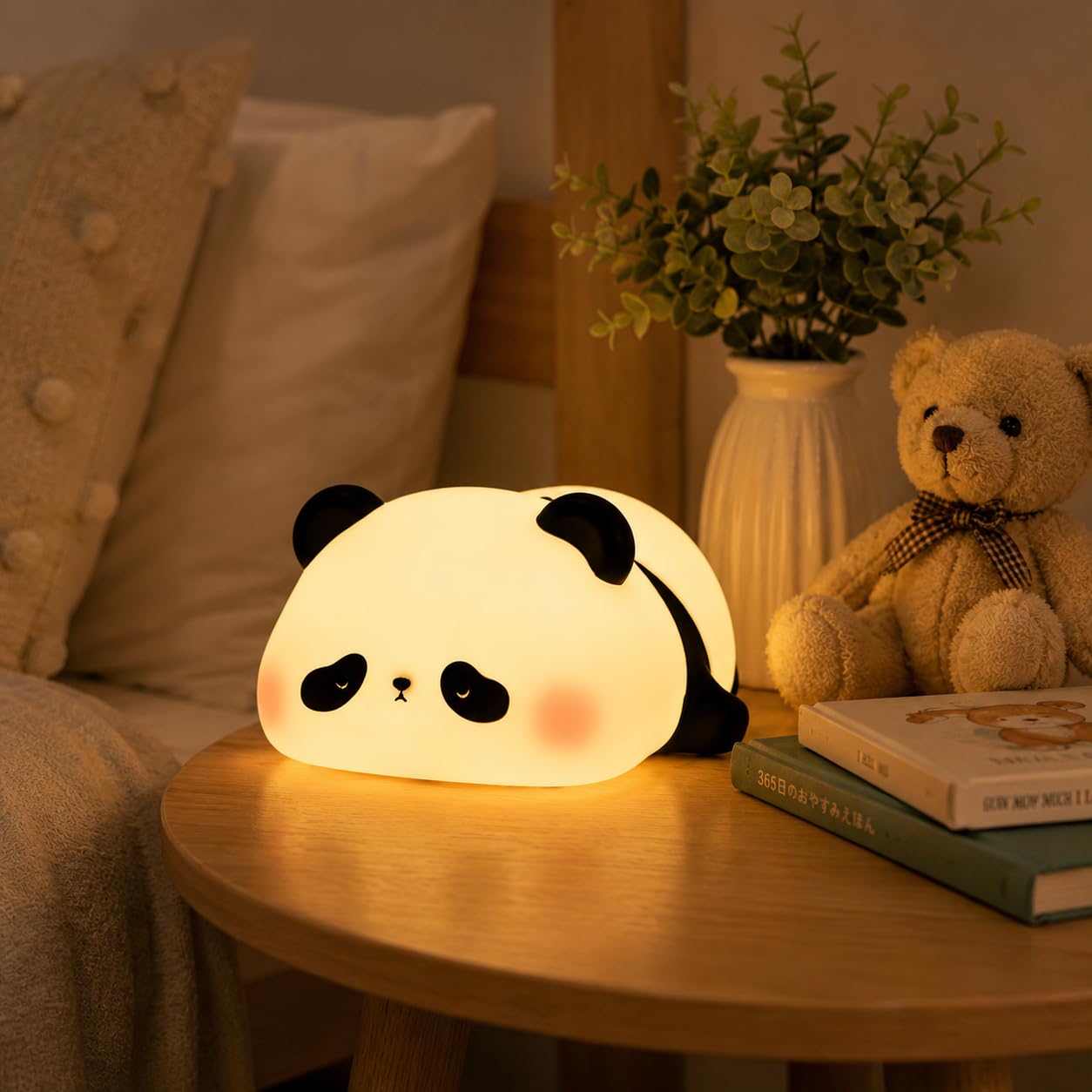 Desidiya Lying Panda Color-Changing LED Touch Lamp - Image 1