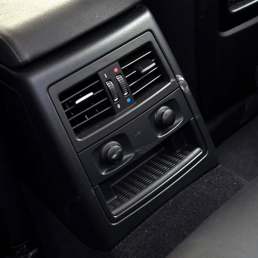 Compatible with BMW 3 Series E90 E91, Rear Air Vent Frame Outer Cover, Center Console Air Conditioning AC Vent Grille Outlet Panel Trim Replacement 2005-2012 (Model B Black)