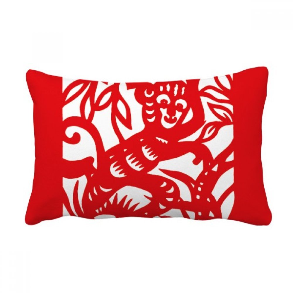Oreiller lombaire singe de 16x24 pouces pour sublimer l'ambiance zen de votre canapé