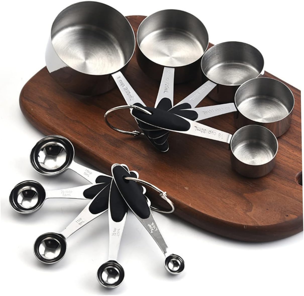 1 set Measure Cup Tool Tools Kitchen Cooking Steel Spoon Tablespoon for Seasoning Stainless Flour Practical Ingredients Spoons Measurements Weight Metal Dry Scoop