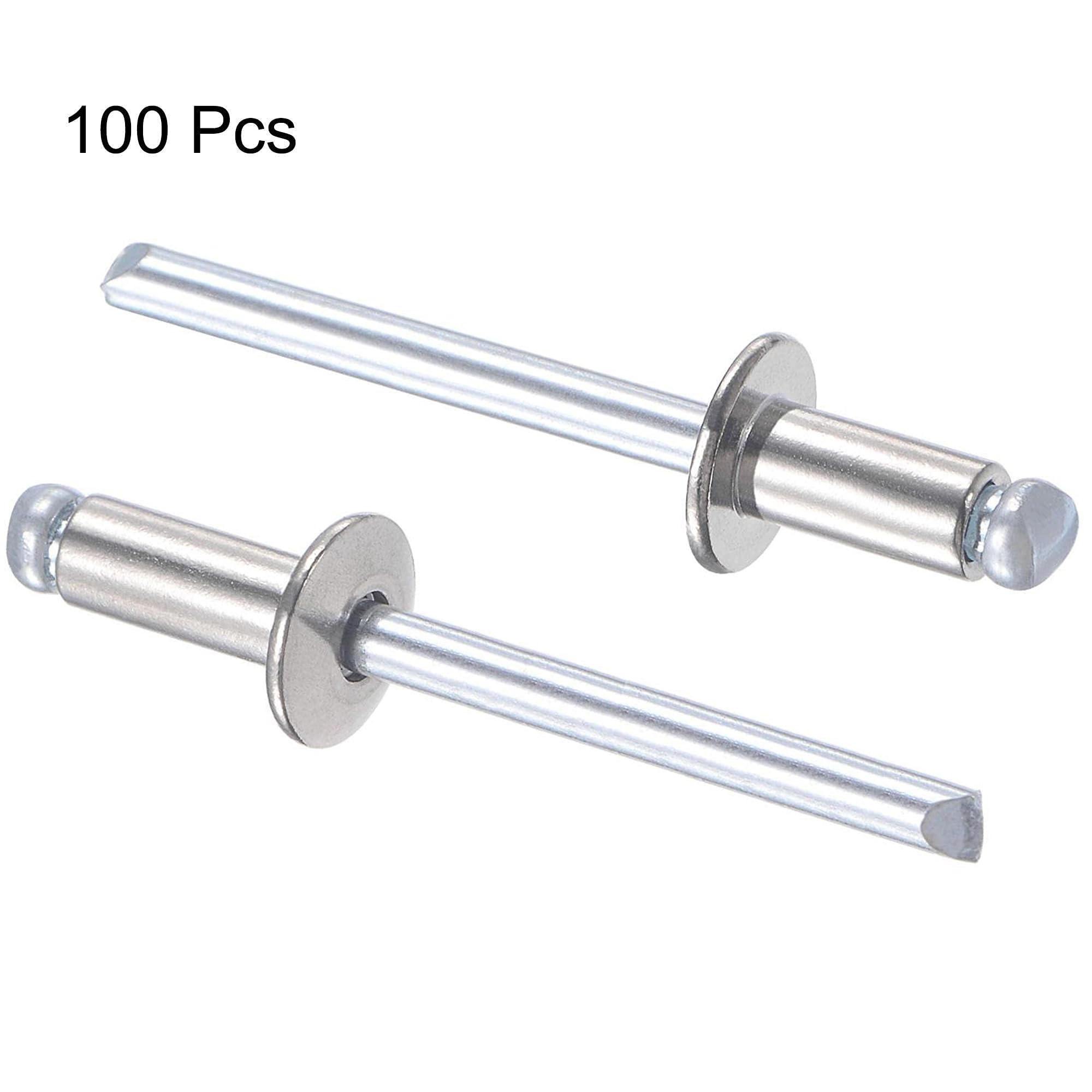 TA-VIGOR 100pcs 5mm x 10mm Blind Rivets, 304 Stainless Steel Pop Rivets with Flat Head - Image 3