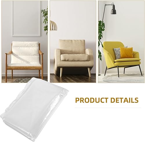 Miniatura 8 de Funda de sofá transparente gruesa de material de polietileno para sofá de dos plazas pequeños, lavable, a prueba de polvo, protector de muebles para