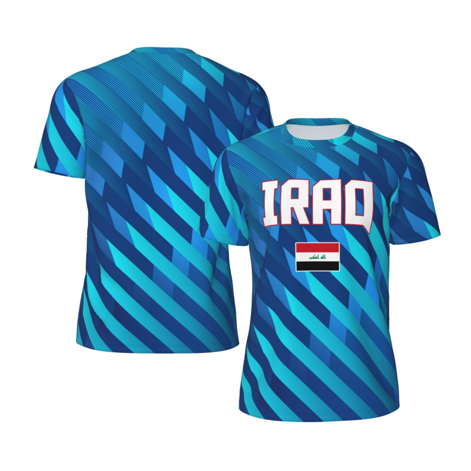 DABOYOZHZH Iraq Flag Cool Iraqans (102) Sports Jersey Mesh T-Shirt 3D Print for Running Cycling Soccer Tennis Fitness Climbing Shirts