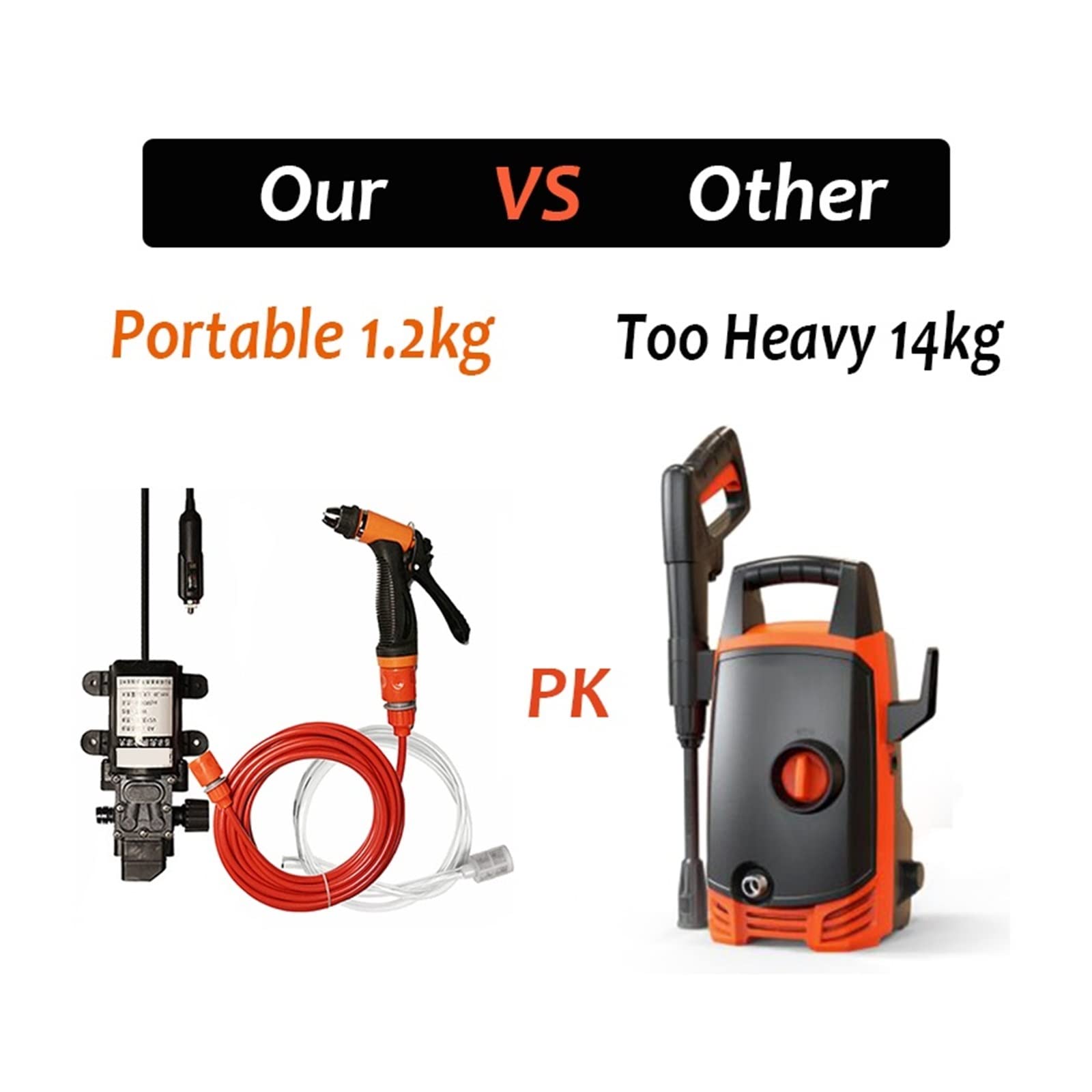 Spritzpistole, Autowäsche 12V Autowaschpistole Pumpe Hochdruckreiniger Autopflege Tragbare Waschmaschine Elektrische Reinigung Auto Gerät