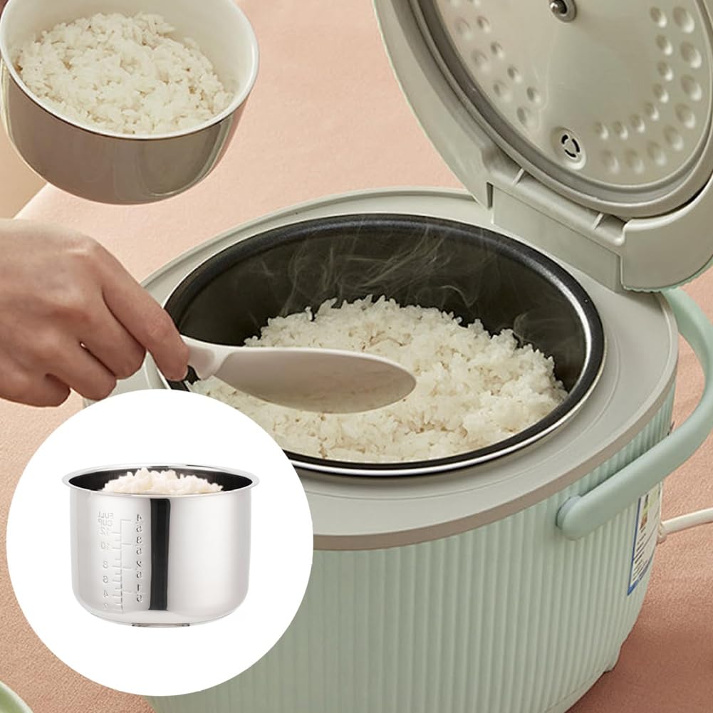 Persistence Olla Interior de Acero Inoxidable para Olla Arrocera de 5 L, con Báscula, Ideal para Arroz Perfecto