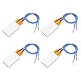 MECCANIXITY 4 Pcs PTC Heating Element, AC DC 12V PTC Heating Plate Aluminum Shell Ceramics Polyimide Film Plate Heater 3W-75W 110C Insulated Constant Temperature Ceramic Thermostatic