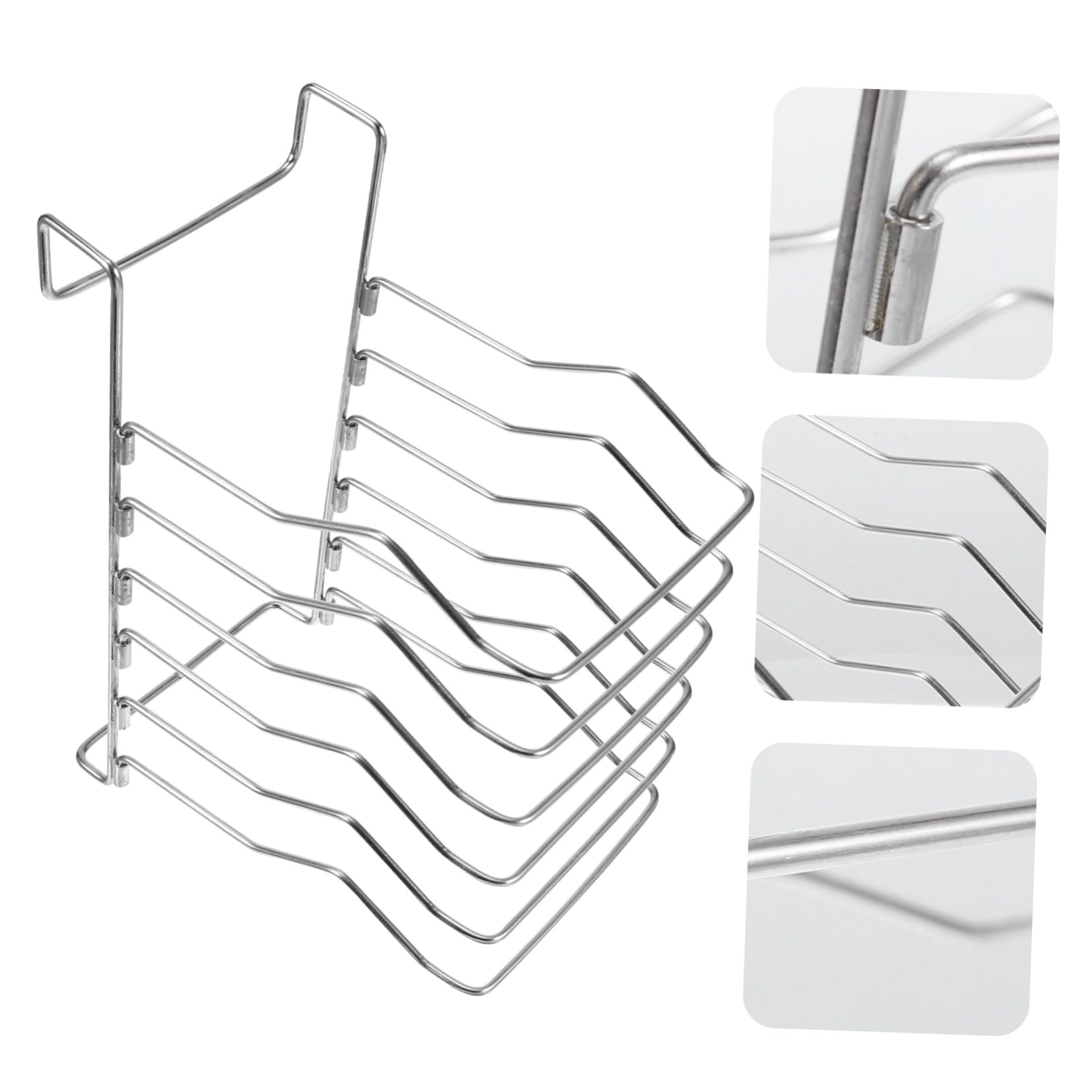 Porta Bistecca e Design Smontabile in Acciaio Inossidabile Set 5 Pezzi Supporto per Carne Sotto Vuoto Facile da Installare Superficie Liscia